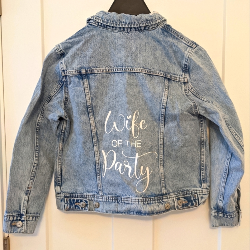 Denim Wife of the Party Bridal Jacket